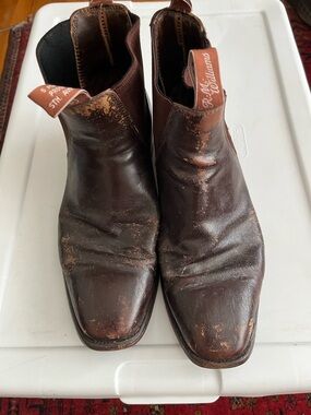 R.M. Williams Dark Brown Leather Chelsea Boots